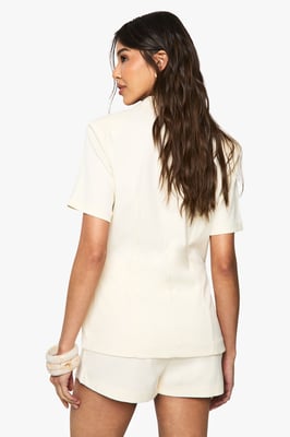 Tailored Short Sleeve Structured Playsuit