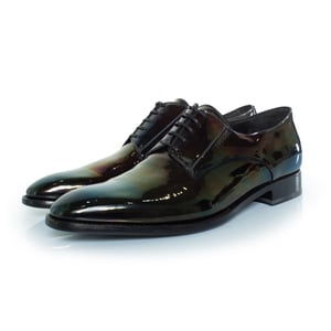 Iridescent leren derby