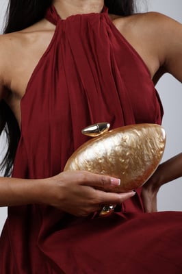 Wheres That From Womens 'Benna' Marble Acrylic Clutch