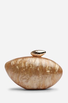 Wheres That From Womens 'Benna' Marble Acrylic Clutch