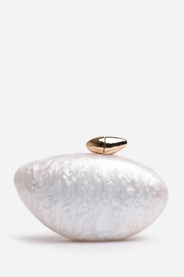 Wheres That From Womens 'Benna' Marble Acrylic Clutch