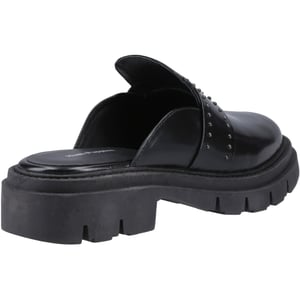 Hush Puppies Nicole Studded Leren Dames Zwarte Muilezels