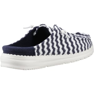 HEYDUDE Wendy Slip Terry Stripe Polyester Dames Navy Blazer/Egret Mules