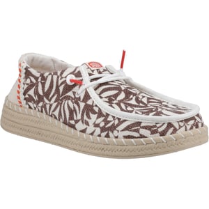 HEYDUDE Wendy Espadrille Retro Palm Bomullsblandning Dam Downtown Brown/Egret Espadriller