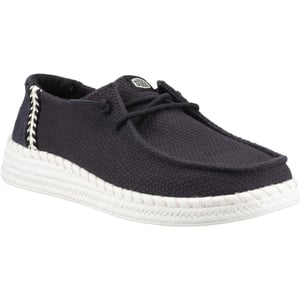 HEYDUDE Wendy Espadrill Woven Cotton Blend Dam Svarta Espadrillos