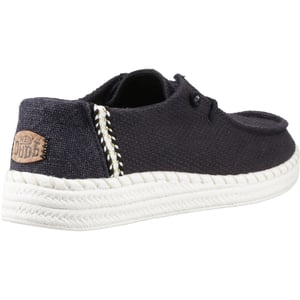 HEYDUDE Wendy Espadrill Woven Cotton Blend Dam Svarta Espadrillos