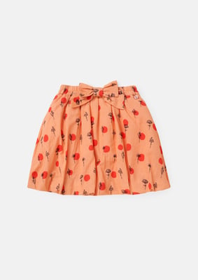 Annie Coral Puff Ball Skirt