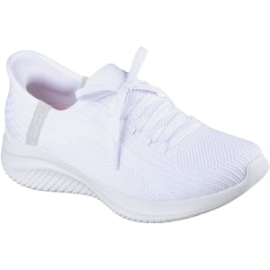 Skechers Ultra Flex 3.0 - Brilliant Textile Dames Witte Sneakers