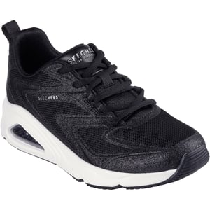Skechers Tres-Air Uno Glit-Airy Dames Zwarte Sneakers