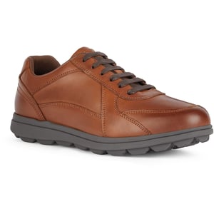 Geox U SPHERICA EC12 Leren Bovine Volnerf Heren Cognac Sneakers