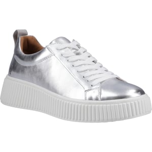Hush Puppies Harlow Leren Dames Zilveren Sneakers