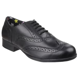Hush Puppies Kada Junior Läder Flickors Svarta Brogues
