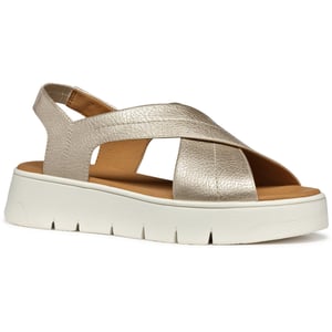 Geox D DANDRA 40 Synthetisch Polyurethaan Dames Licht Gouden Sandalen