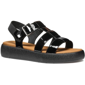 Geox D CAMALEI Synthetische Polyurethaan Dames Zwarte Sandalen