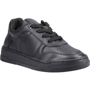 Hush Puppies Dougie Läder Killar Svarta Träningsskor