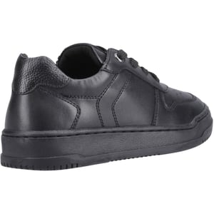 Hush Puppies Dougie Läder Killar Svarta Träningsskor