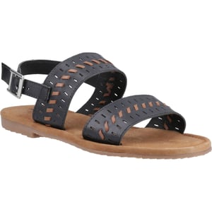 Hush Puppies Hadley Leren Dames Zwarte Sandalen