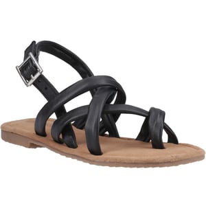 Hush Puppies Hope Leren Dames Zwarte Sandalen