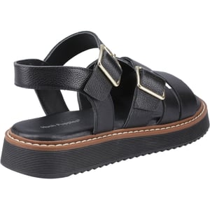 Hush Puppies Cady Leren Dames Zwarte Sandalen
