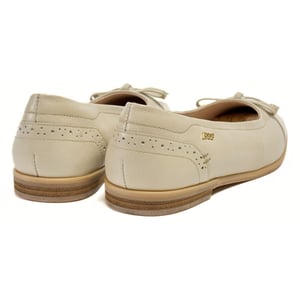 Pod Priya Leren Dames Taupe Ballerina's