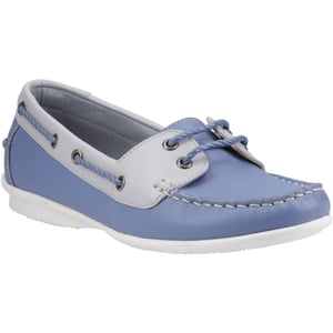 Hush Puppies Irene Läder Dam Blå Båt Sneakers