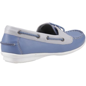Hush Puppies Irene Läder Dam Blå Båt Sneakers