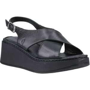 Hush Puppies Bex kilklackar i nubuck för kvinnor, svarta