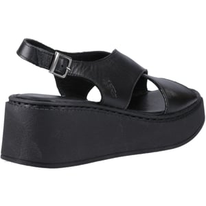 Hush Puppies Bex kilklackar i nubuck för kvinnor, svarta