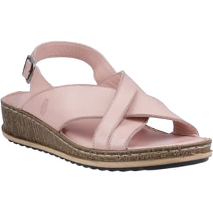 Hush Puppies Elena Leren Dames Blush Wedges