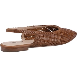 Hush Puppies Dalia Woven Leren Dames Tan Platte Schoenen