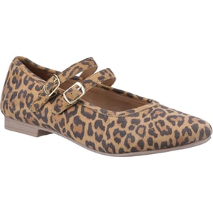 Hush Puppies Nancy Mary Jane Läder Kvinna Leopard Ballerinaskor