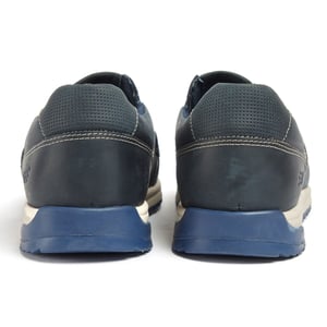 Pod Sean Leren Heren Marineblauwe Bootsschoenen