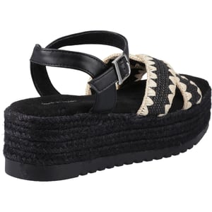 Hush Puppies Jemma Espadrille Polyurethaan Dames Zwarte Sandalen