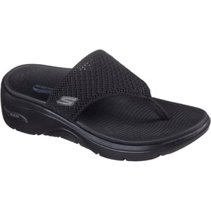 Skechers Go Walk Arch Fit 2.0 Polyester Dames Zwarte Sandalen