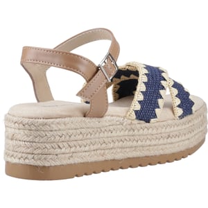 Hush Puppies Jemma Espadrille Polyurethaan Dames Marineblauwe Sandalen