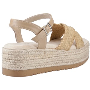 Hush Puppies Jemma Espadrille Polyurethane Dames Tan Sandalen