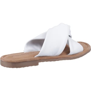 Hush Puppies Amy Brede Pasvorm Leren Dames Witte Sandalen