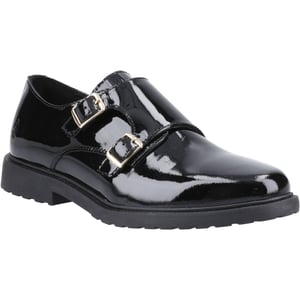 Hush Puppies Verity Leren Dames Zwart Patent Schoenen