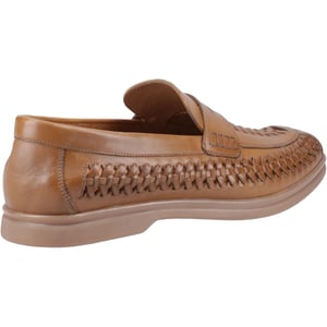 Hush Puppies Bowie Leer Heren Tan Instappers