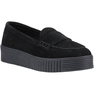 Hush Puppies Tamara Suède Dames Zwarte Instappers