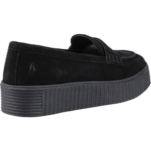 Hush Puppies Tamara Suède Dames Zwarte Instappers
