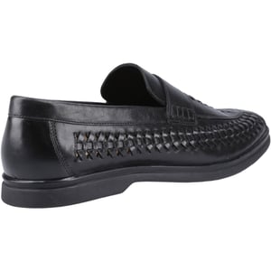 Hush Puppies Bowie Leren Heren Zwarte Instappers