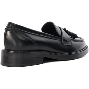 Dune Garda Leren Vrouwen Zwarte Loafers