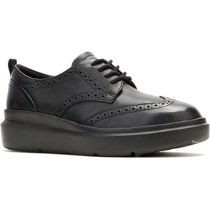 Hush Puppies Joy Leather Women's Black/Black Brogues Shoes