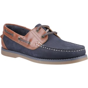 Hush Puppies Wilson Leren Mannen Marineblauwe/Tan Boten schoenen