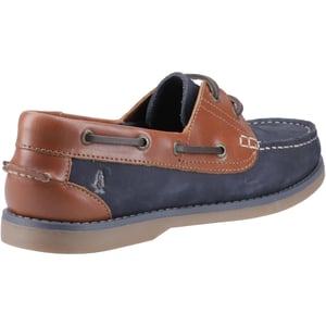 Hush Puppies Wilson Leren Mannen Marineblauwe/Tan Boten schoenen