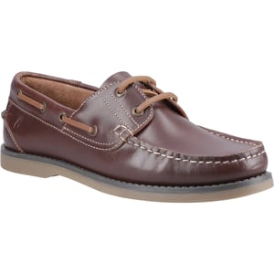 Hush Puppies Wilson läder herr bruna båt skor
