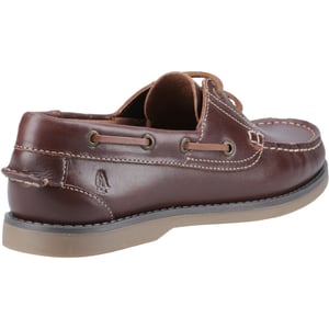 Hush Puppies Wilson läder herr bruna båt skor