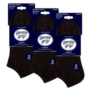 9 Pack Mens Diabetic Trainer Socks, Swollen Feet Wide Ankle Socks