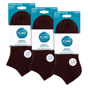9 Pack Mens Diabetic Trainer Socks | Non Elastic Extra Wide Ankle Socks